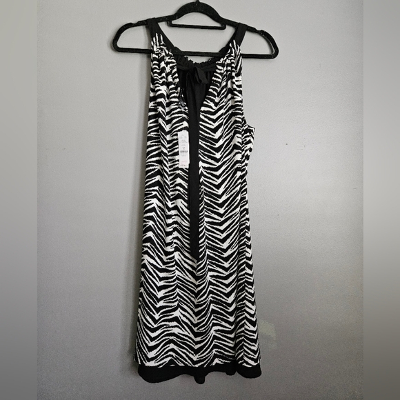 White House Black Market Shift Zebra Print Dress 12 - Picture 4 of 7